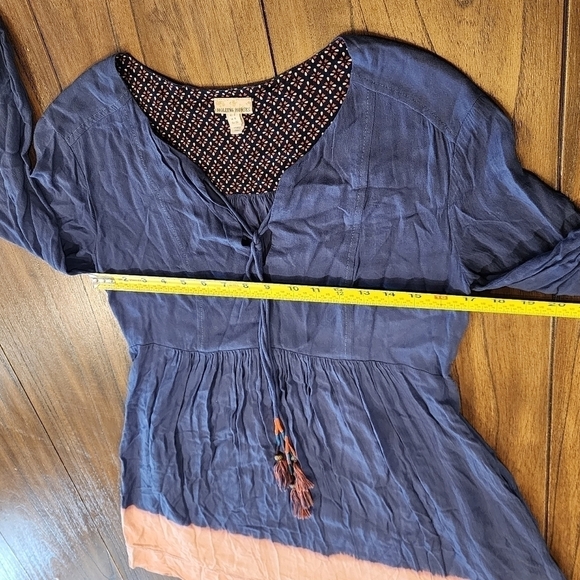 Anthropologie Holding Horses Ombré Dip Dye Tassel knee length Dress size 0 - Picture 5 of 16